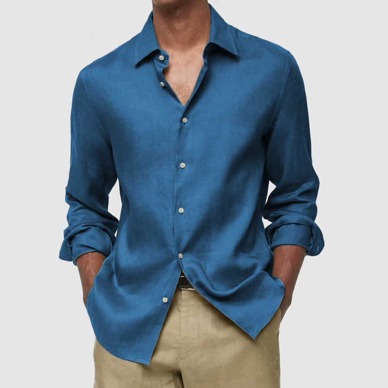 Gentleman's Casual Luxury Touch Cotton Linen Shirt-Comfort & Reliable