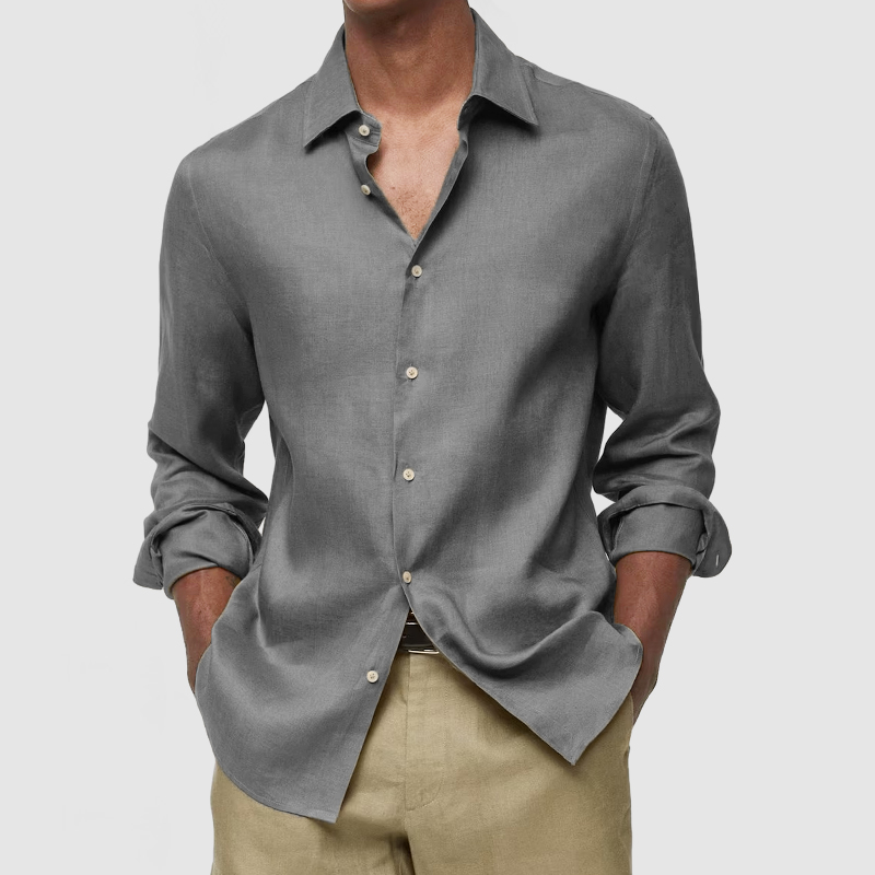 Gentleman's Casual Luxury Touch Cotton Linen Shirt-Comfort & Reliable