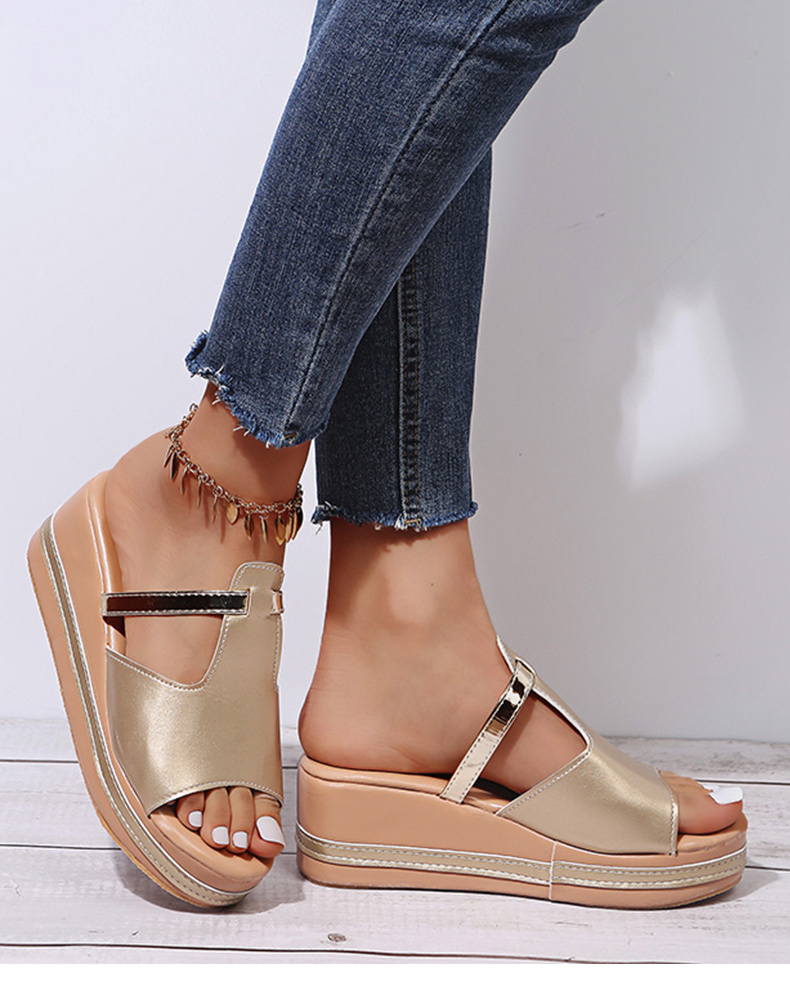 Women's Slip-on Casual Wedge Sandals-Comfort & Reliable