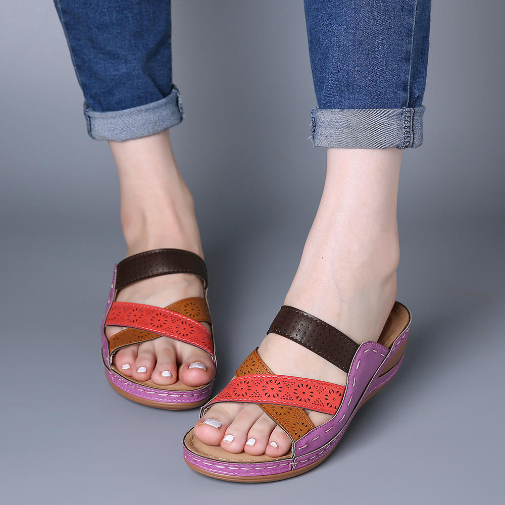 Women's Orthopedic Arch Support Wedge Slippers-Comfort & Reliable