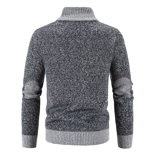 Men's Stand Collar Zipper Cashmere Jacket-Comfort & Reliable