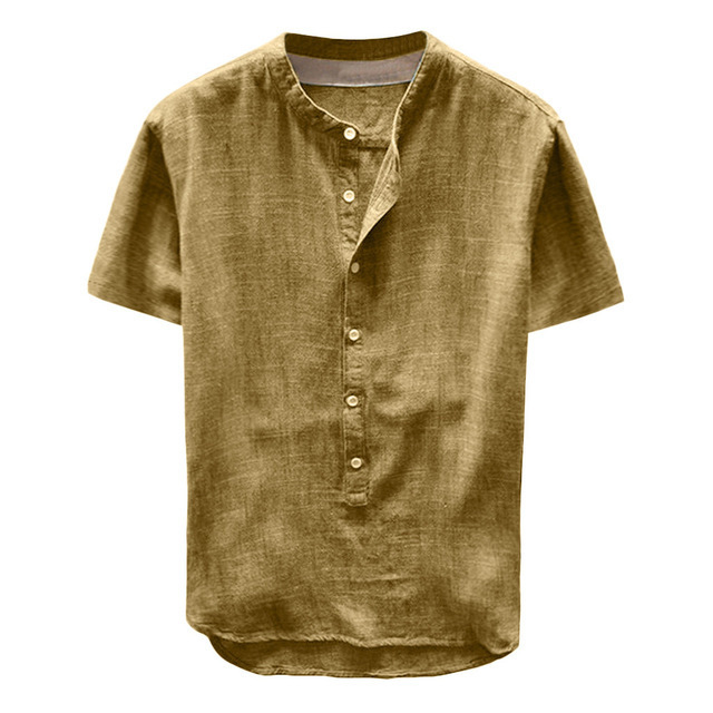 Provence Linen Cotton Short-Sleeve Shirt-Comfort & Reliable