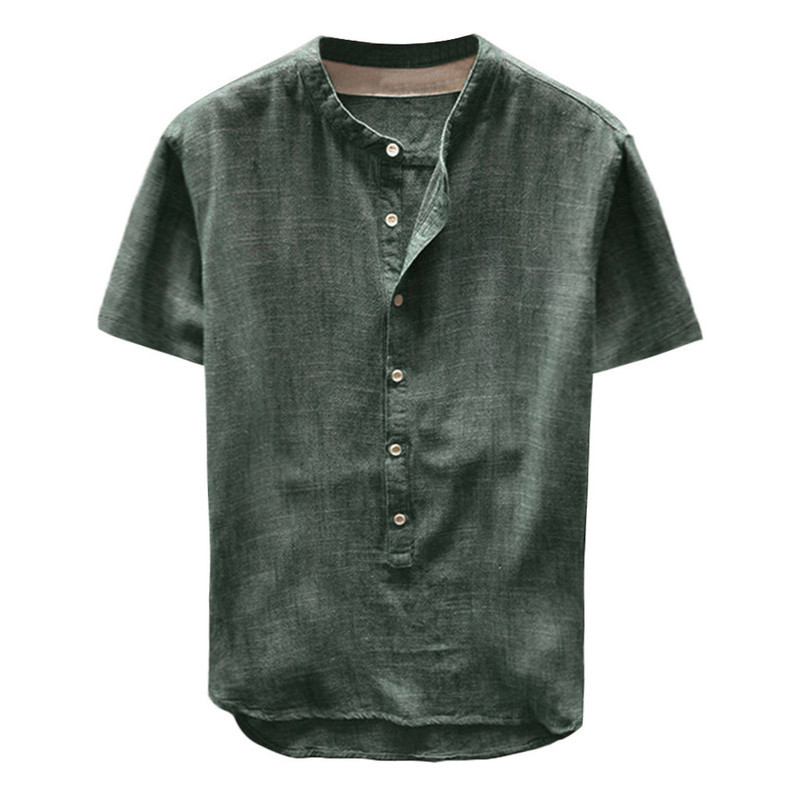 Provence Linen Cotton Short-Sleeve Shirt-Comfort & Reliable