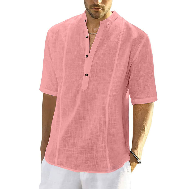 Premium Linen Comfortable Casual Short-Sleeve Shirts-Comfort & Reliable