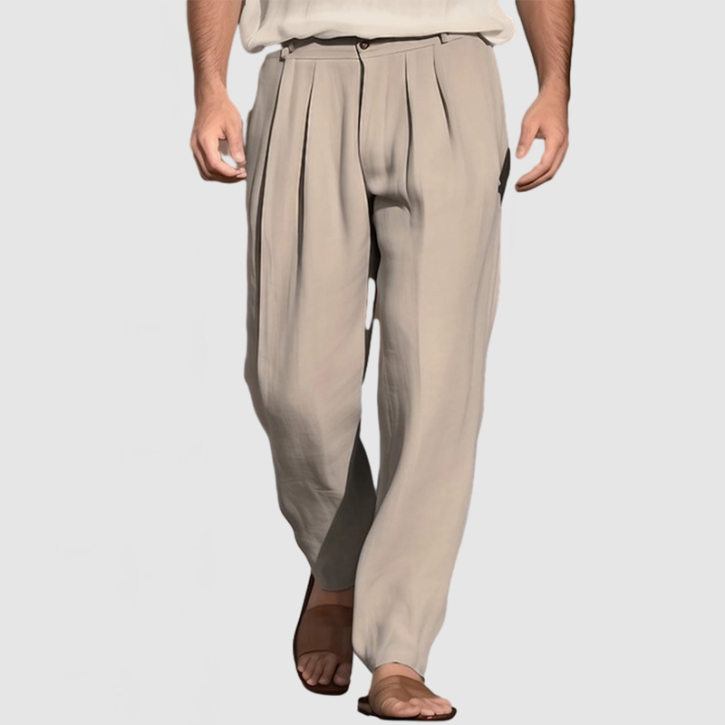 Gentleman's casual cotton linen pants-Comfort & Reliable