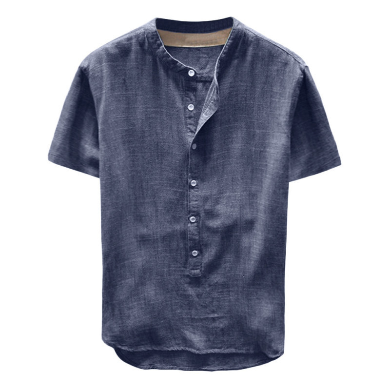 Provence Linen Cotton Short-Sleeve Shirt-Comfort & Reliable