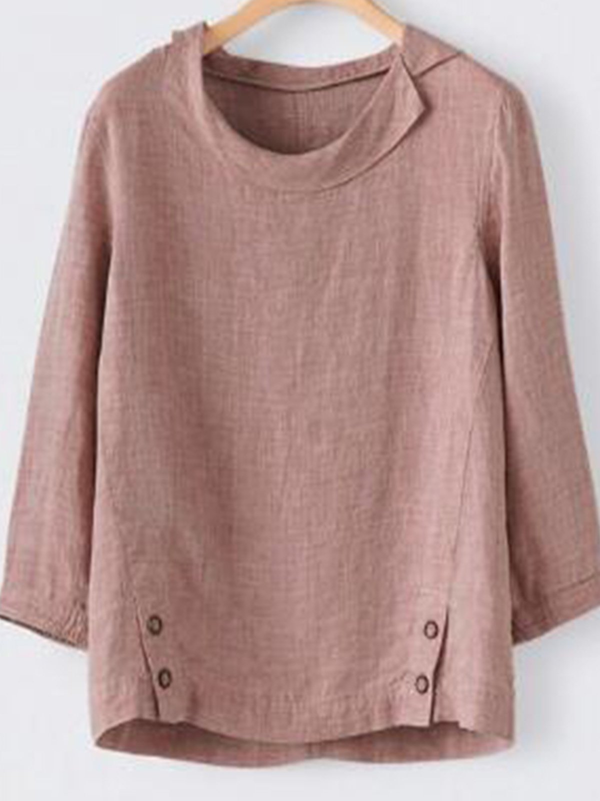 Women's Solid Button Up Shirt-Comfort & Reliable