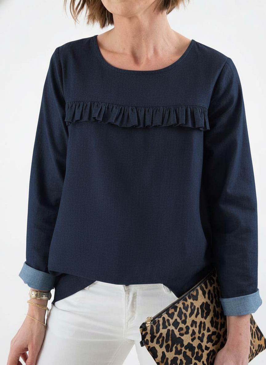 New Arrivals🔥 Women's Round Neck Denim Top