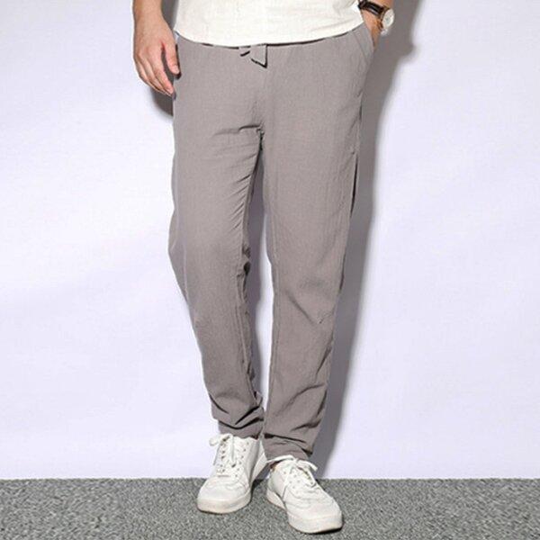 Men's casual linen beam pants-Comfort & Reliable