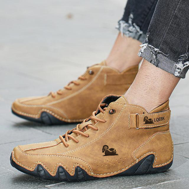 ⏰Promotion - 60% OFF🔥Barefoot Shoes Italian - Suede Velcro High Boots-Comfort & Reliable