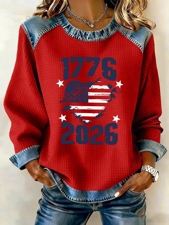 Women's 250th Anniversary USA Print Sweatshirt-Comfort & Reliable