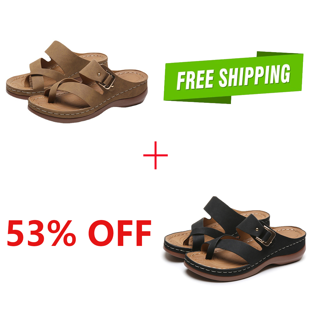 Women's Arch Support Casual Leather Sandals-Comfort & Reliable