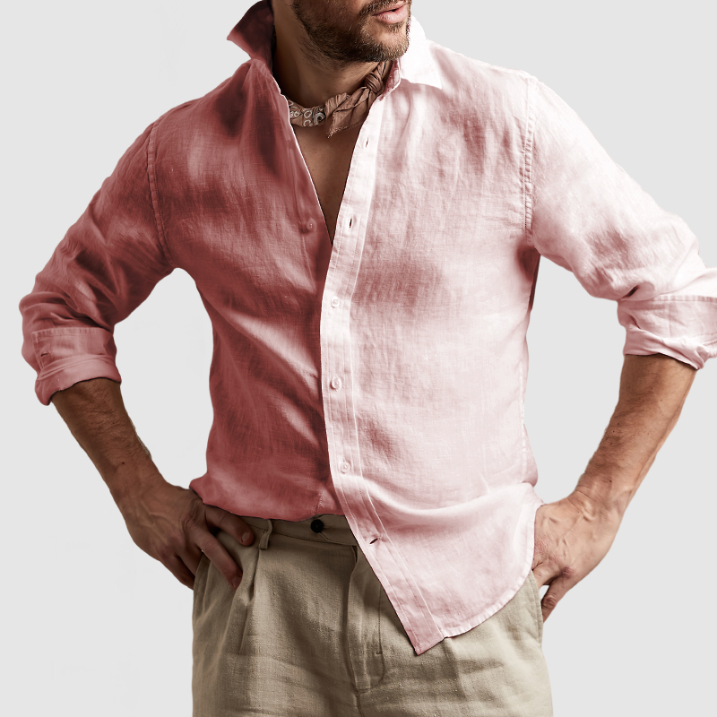 Gentleman's Casual Cotton Linen Shirt-Comfort & Reliable