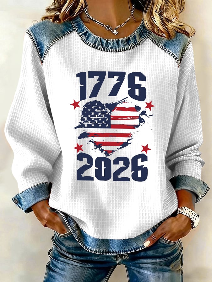 Women's 250th Anniversary USA Print Sweatshirt-Comfort & Reliable