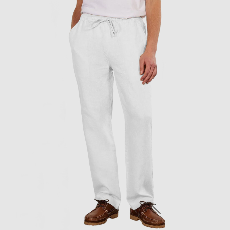 Men's Daily Casual Cotton Linen Lace-Up Trousers-Comfort & Reliable