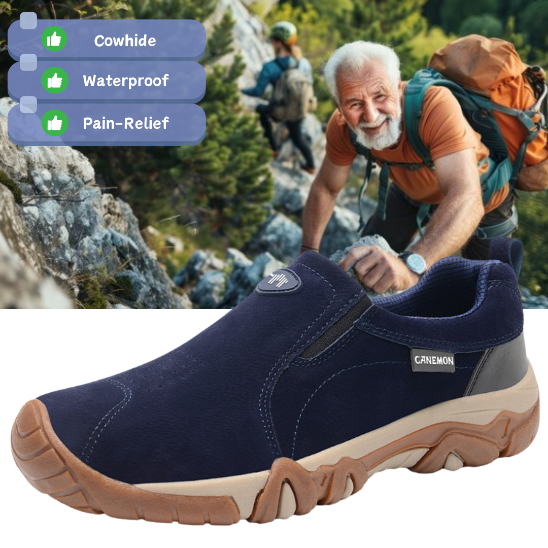 MerrfeetTM Men's Comfortable Cowhide Lightweight Orthopedic Walking Shoes Hiking Shoes(Hot sale)-Comfort & Reliable
