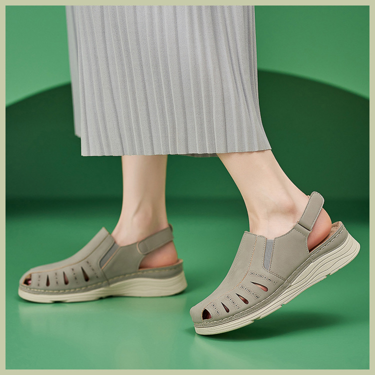 Casual Orthopedic Velcro Walking Wedge Toe Sandals-Comfort & Reliable