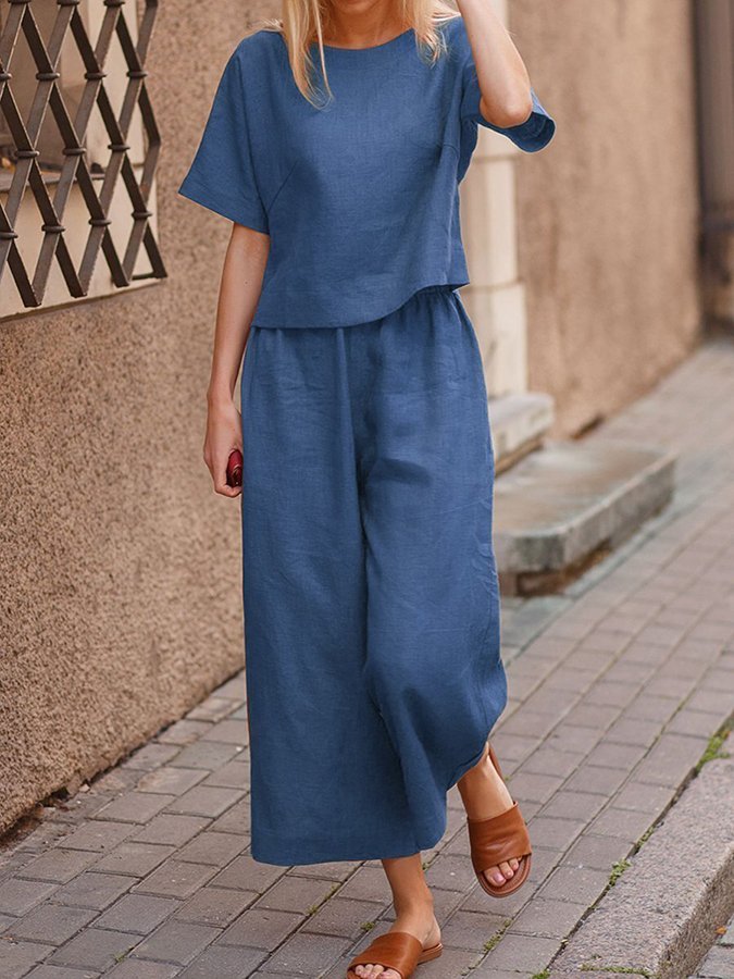 Women's Solid Color Fashion Leisure Suit Two-piece Set Suit-Comfort & Reliable