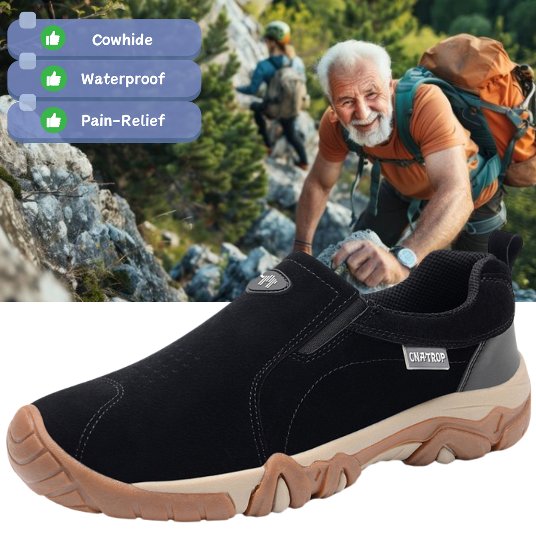 MerrfeetTM Men's Comfortable Cowhide Lightweight Orthopedic Walking Shoes Hiking Shoes(Hot sale)-Comfort & Reliable
