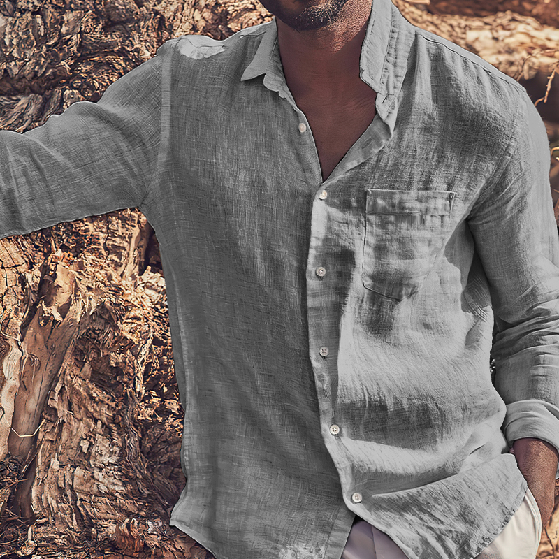 Men's Casual Vacation Cotton Linen Shirt-Comfort & Reliable