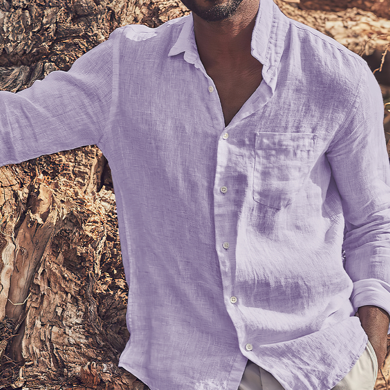 Men's Casual Vacation Cotton Linen Shirt-Comfort & Reliable