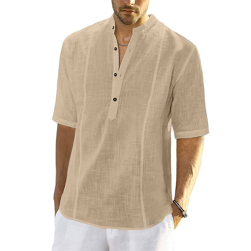 Premium Linen Comfortable Casual Short-Sleeve Shirts-Comfort & Reliable