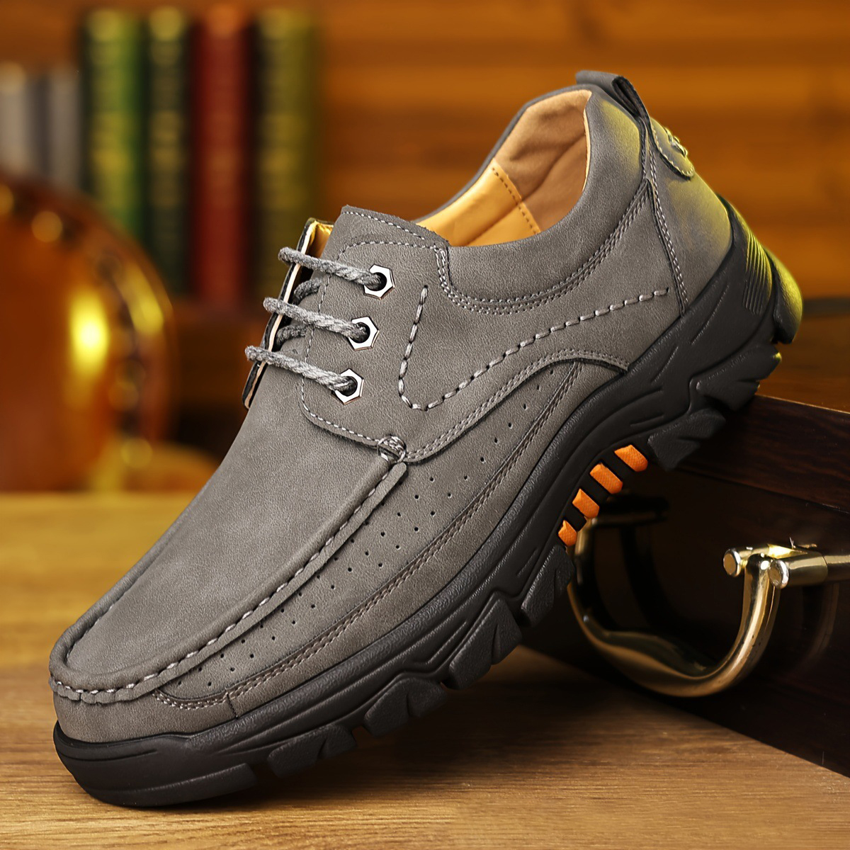 ⏰Promotion 70% OFF - 2024 Upgrade Men's Orthopedic Comfortable Casual Genuine Leather Slip On Loafers (Lace-up)-Comfort & Reliable