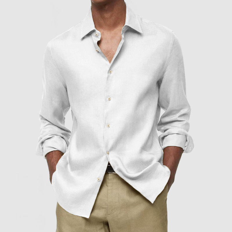 Gentleman's Casual Luxury Touch Cotton Linen Shirt-Comfort & Reliable