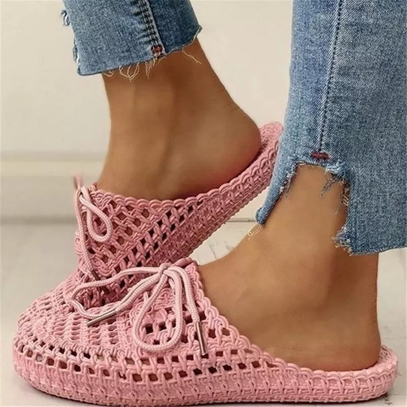 Women's Fashion Hollow Out Breathable Beach Slippers-Comfort & Reliable