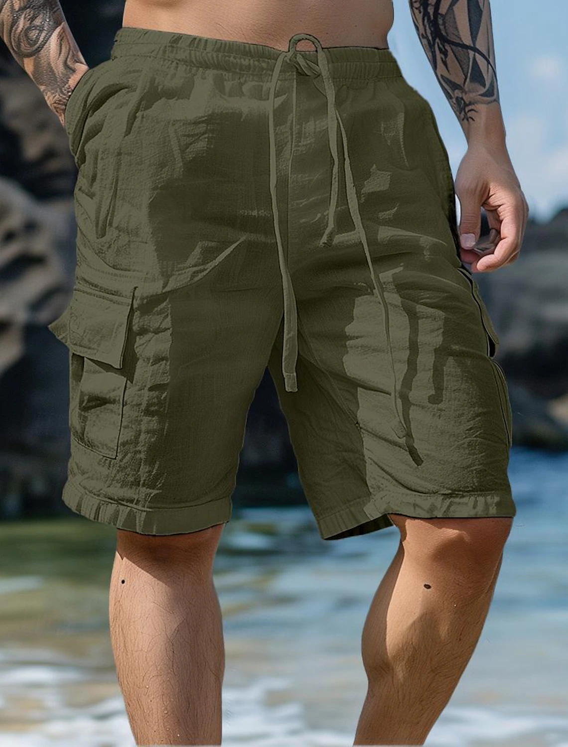 Pocket Linen Shorts — Beach Ready! 🌴-Comfort & Reliable