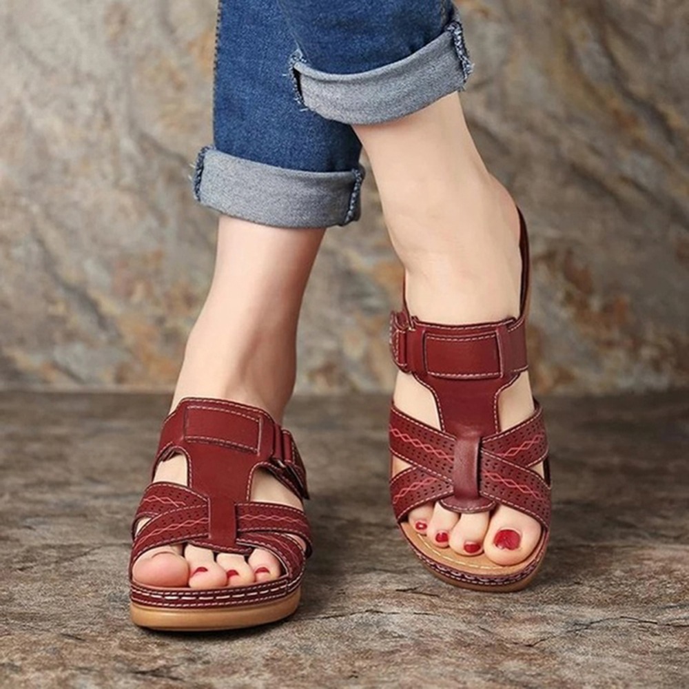 LAST DAY 49% OFF WOMEN PREMIUM LEATHER ORTHOPEDIC SANDALS-Comfort & Reliable