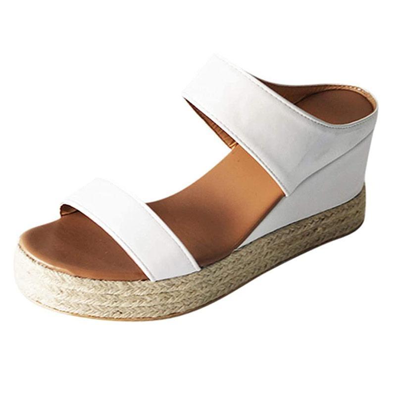 Womens Platform Wedge Sandals High Heel Slip-on Open Toe Slides-Comfort & Reliable