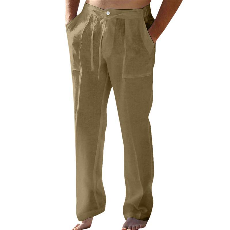 Men's Linen Pants Trousers Summer Pants With Pocket-Comfort & Reliable