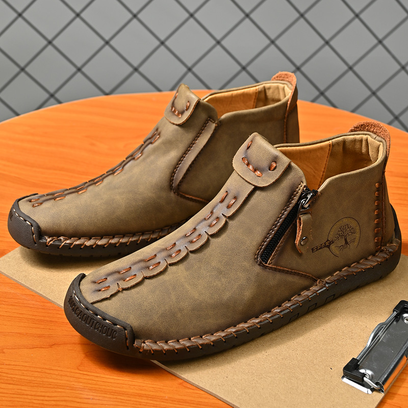 🚶‍♀👢50% OFF !!!⏱️Clearance!!✨Women's Casual Fashion Non-slip Leather Medieval Slip-on Boots-Comfort & Reliable