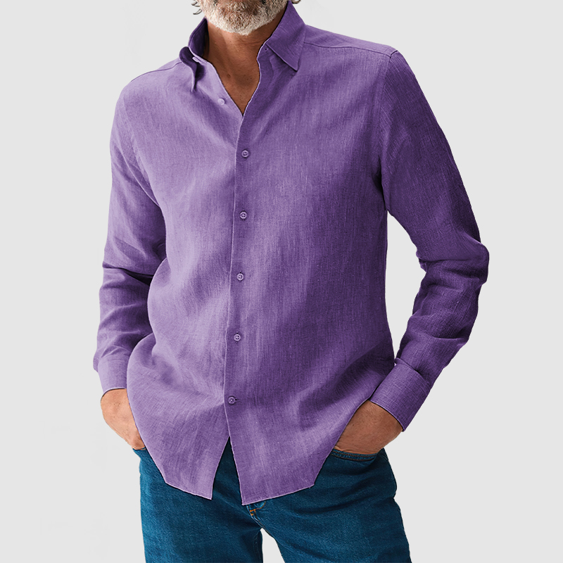 Men's Casual Daily Premium Cotton Linen Shirt-Comfort & Reliable