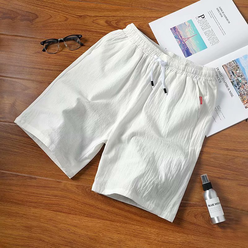 Men's Cotton And Linen Shorts,Youth Loose Five Piece Pants,Linen Beach Pants-Comfort & Reliable