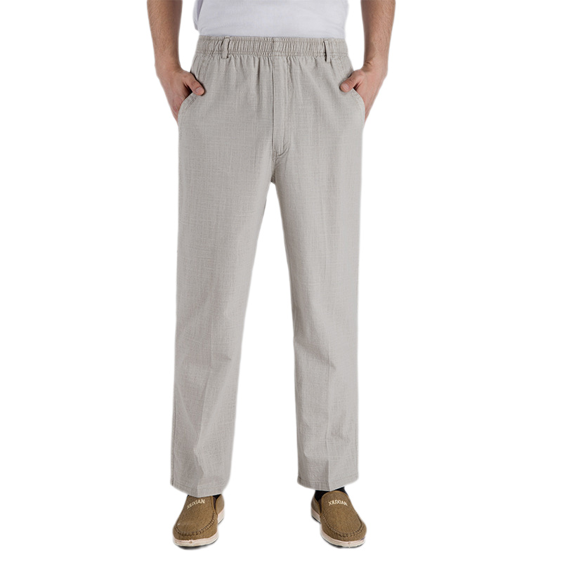 Men's Linen High Waist Slim Fit Pants-Comfort & Reliable