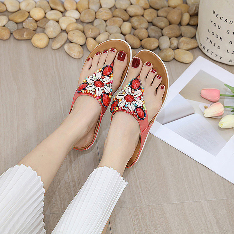 Women's Retro Non-slip Open Toe Flip Flops - SIKETU-Comfort & Reliable