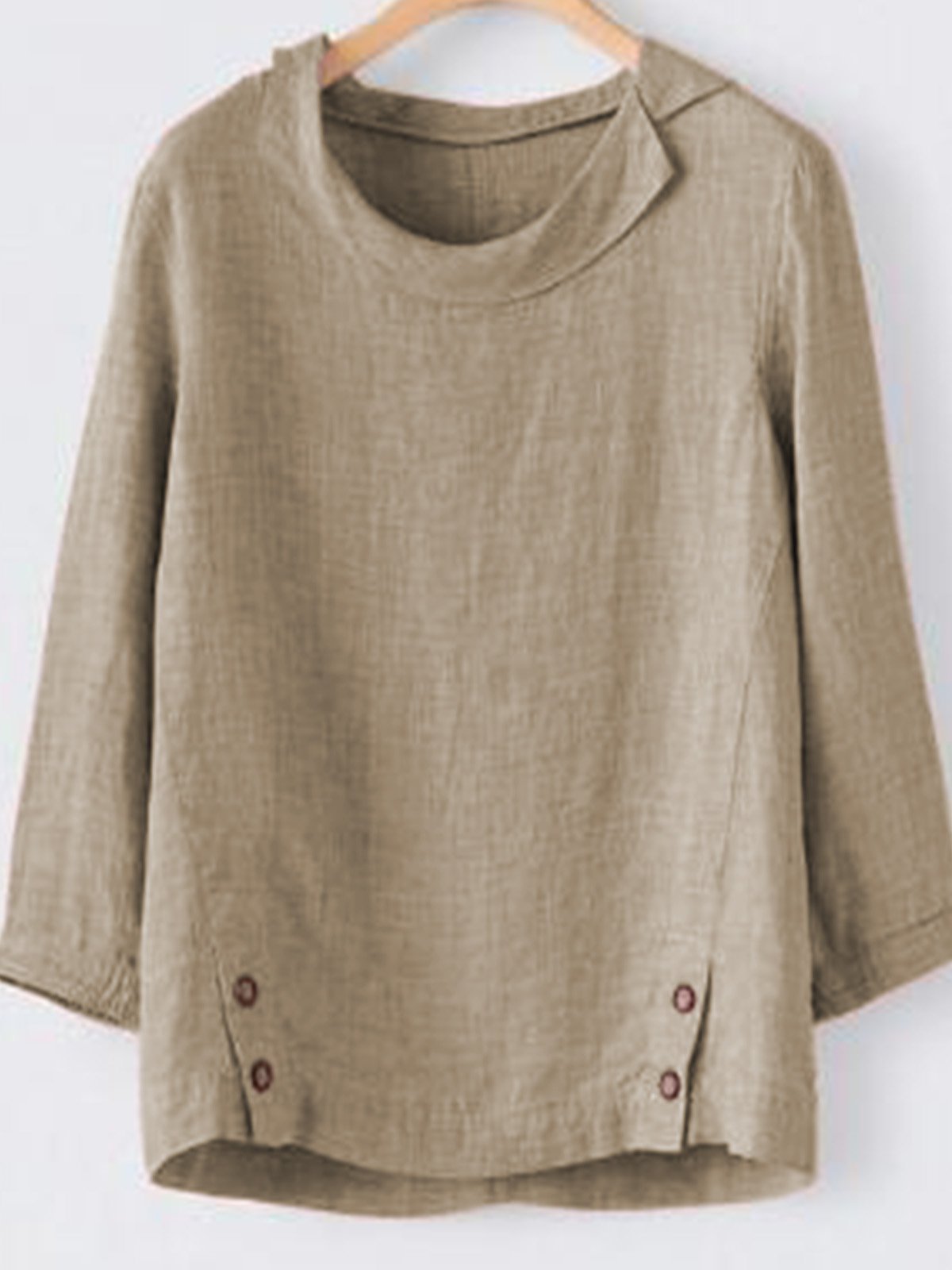 Women's Solid Button Up Shirt-Comfort & Reliable