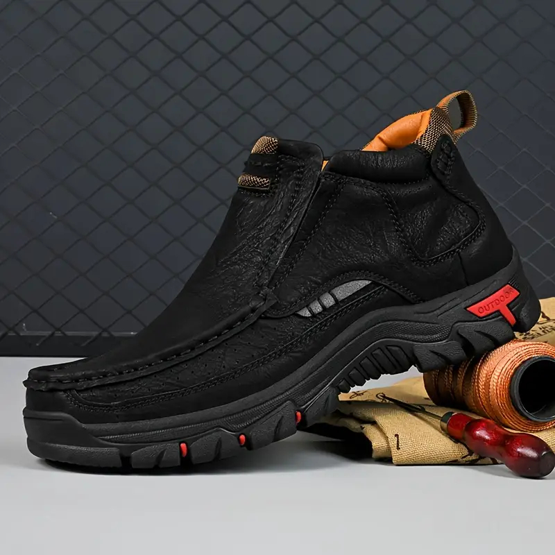 ⏰Last Day! 50% OFF 🔥Men's Handcrafted Leather Waterproof Non-Slip Orthopaedic Ankle Boots-Comfort & Reliable