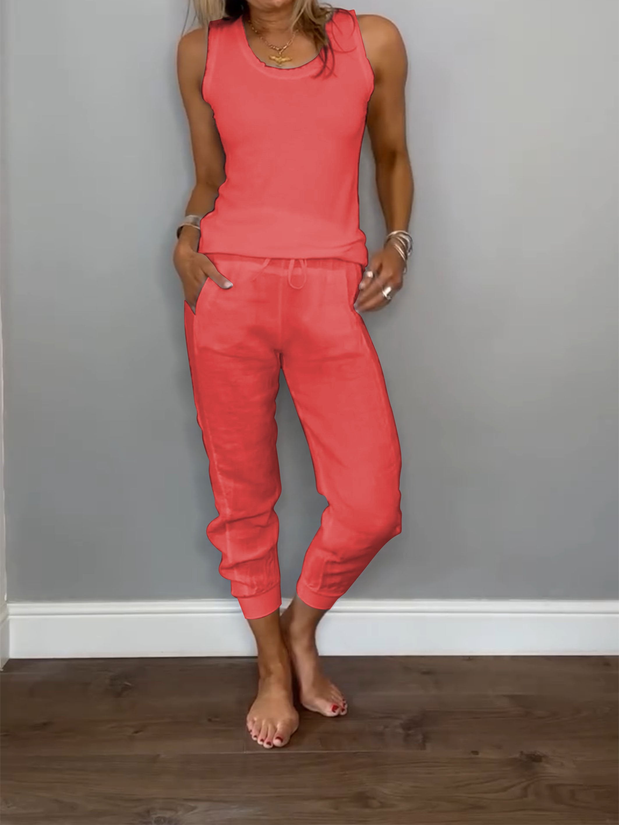 Women's Cotton and Linen Casual Two-piece Set-Comfort & Reliable