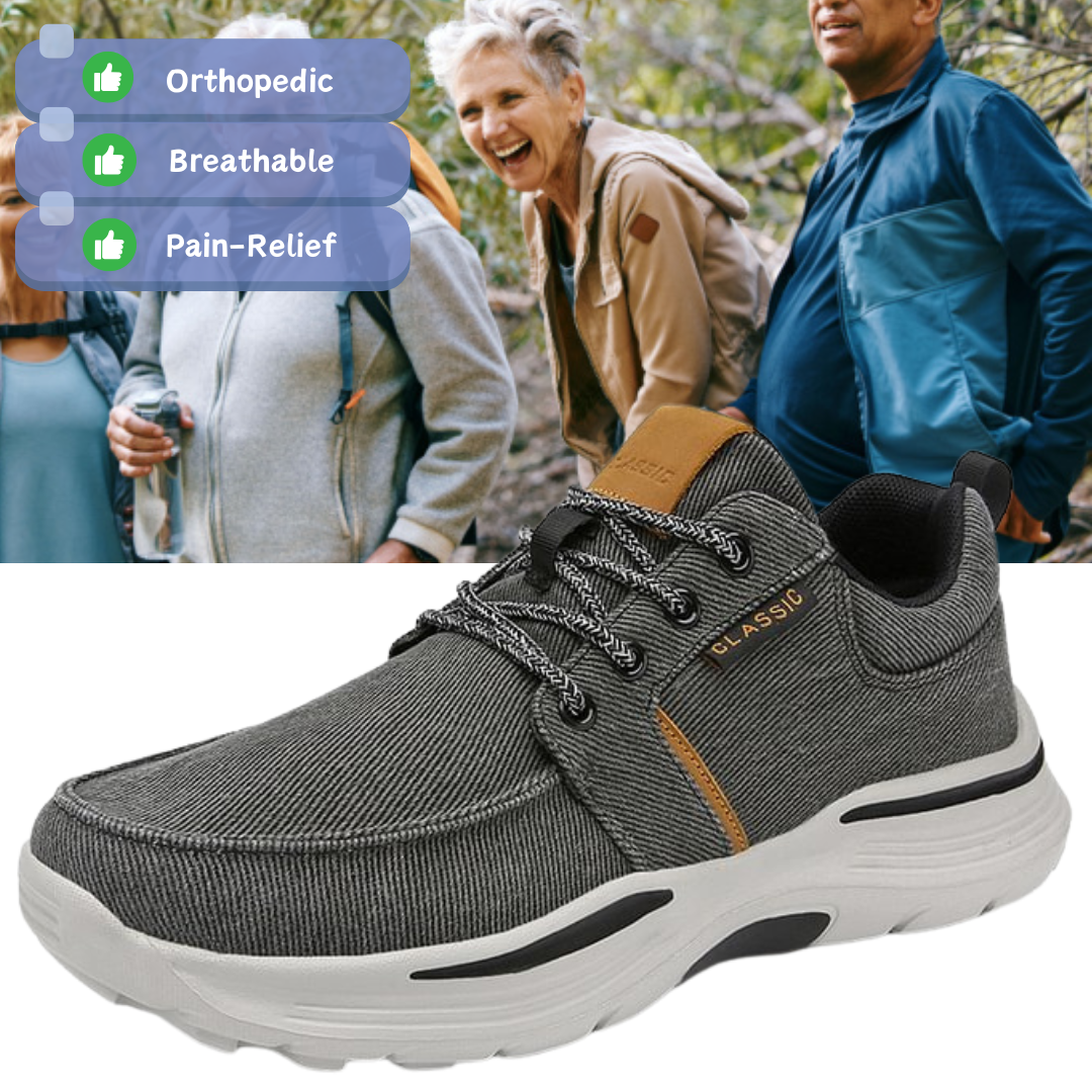 Men's Daily Canvas Wear Proof Orthopedic Walking Shoes🔥BUY 2 FOR FREE SHIPPING🔥Best seller!-Comfort & Reliable