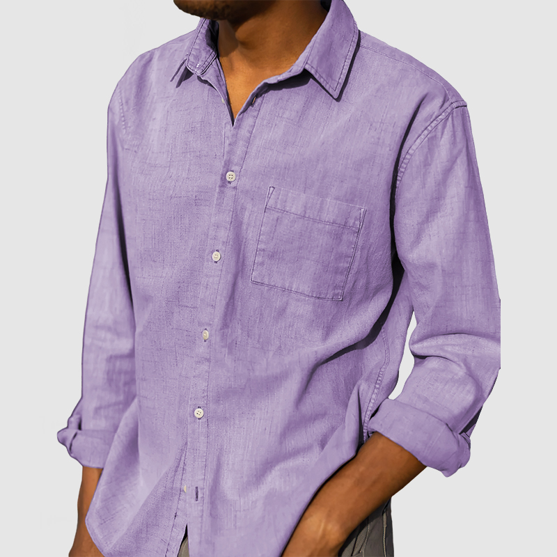 Men's Daily High Quality Cotton Linen Shirt-Comfort & Reliable
