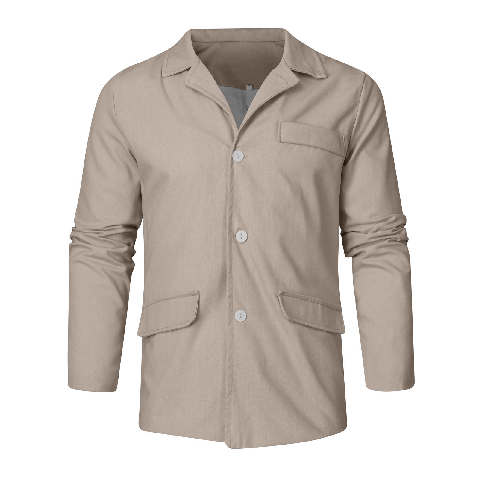 Men's cotton and linen suit jacket casual loose suit jacket-Comfort & Reliable