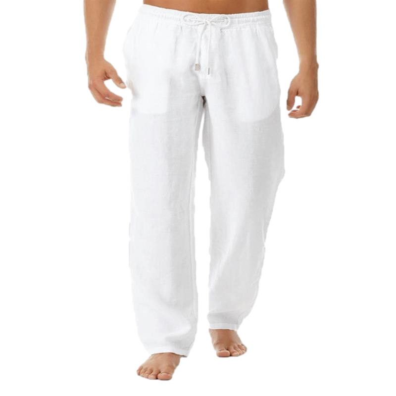 Men's Simple Fashion Solid Color Casual Cotton Linen Trousers-Comfort & Reliable