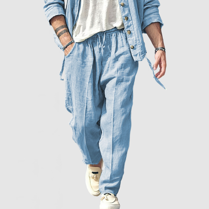 Men's Casual Everyday Cotton Linen Trousers-Comfort & Reliable