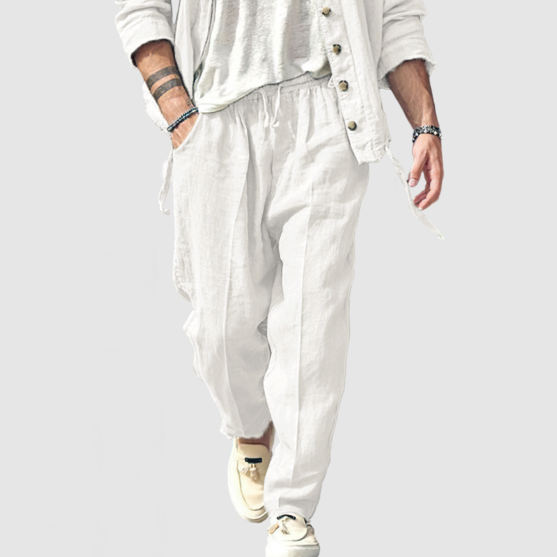 Men's Casual Everyday Cotton Linen Trousers-Comfort & Reliable