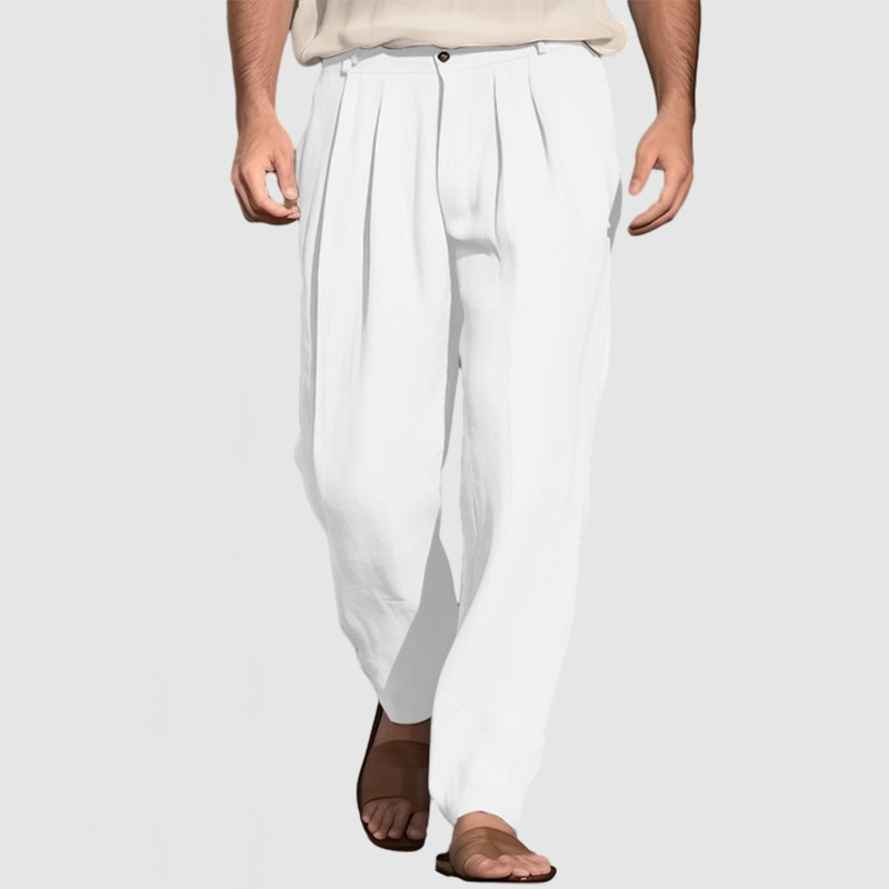 Gentleman's casual cotton linen pants-Comfort & Reliable