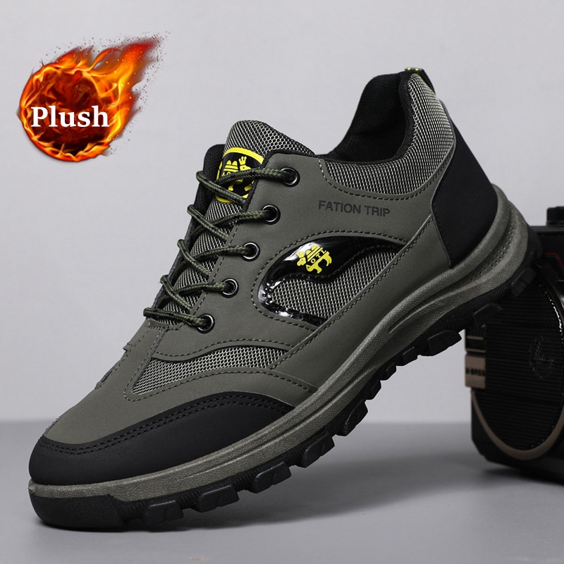 Men's Waterproof Breathable Lightweight Arch Support Hiking Shoes for Plantar Fasciitis-Comfort & Reliable