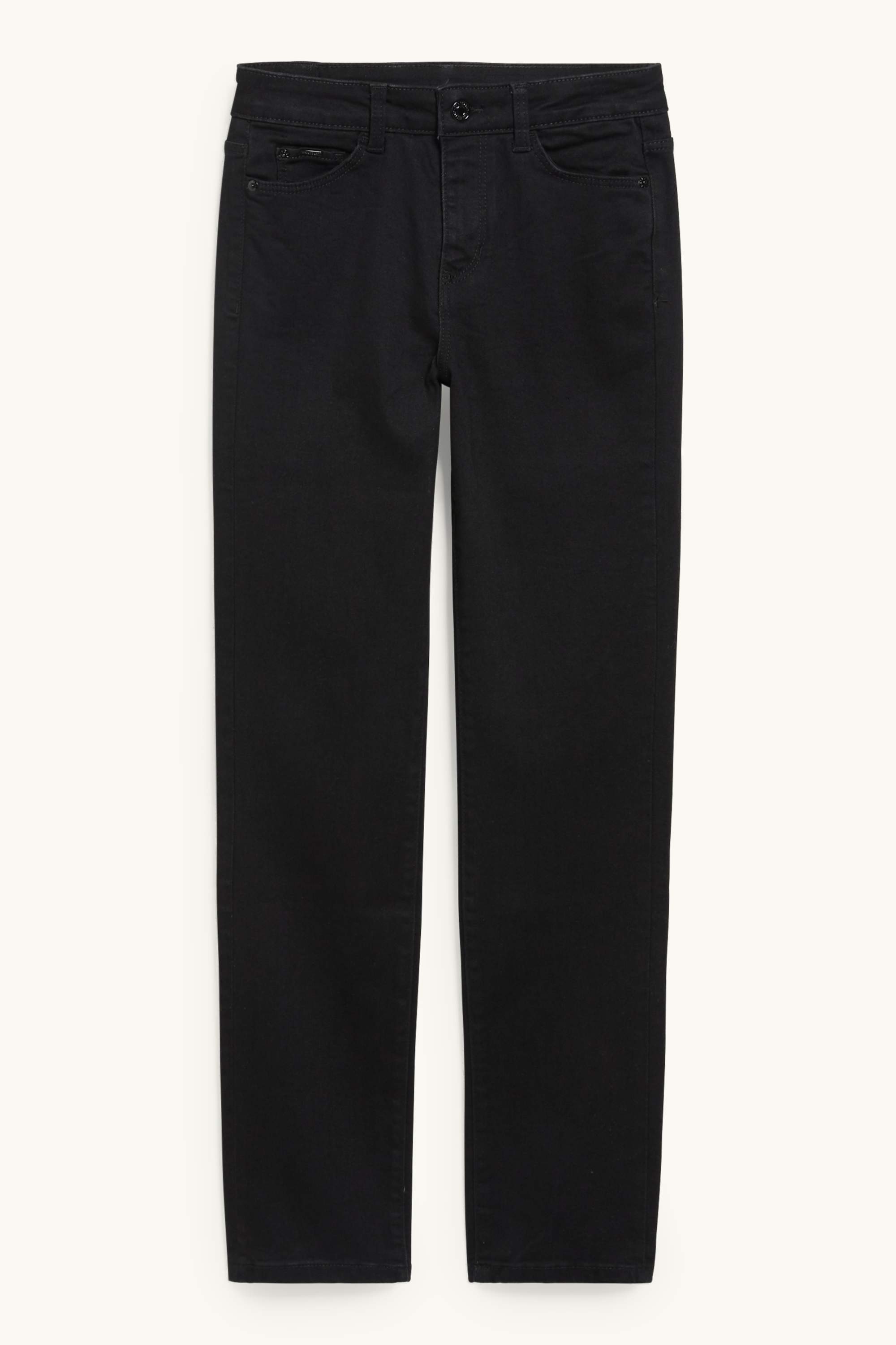 Straight jeans - mid-rise waist - LYCRA® black